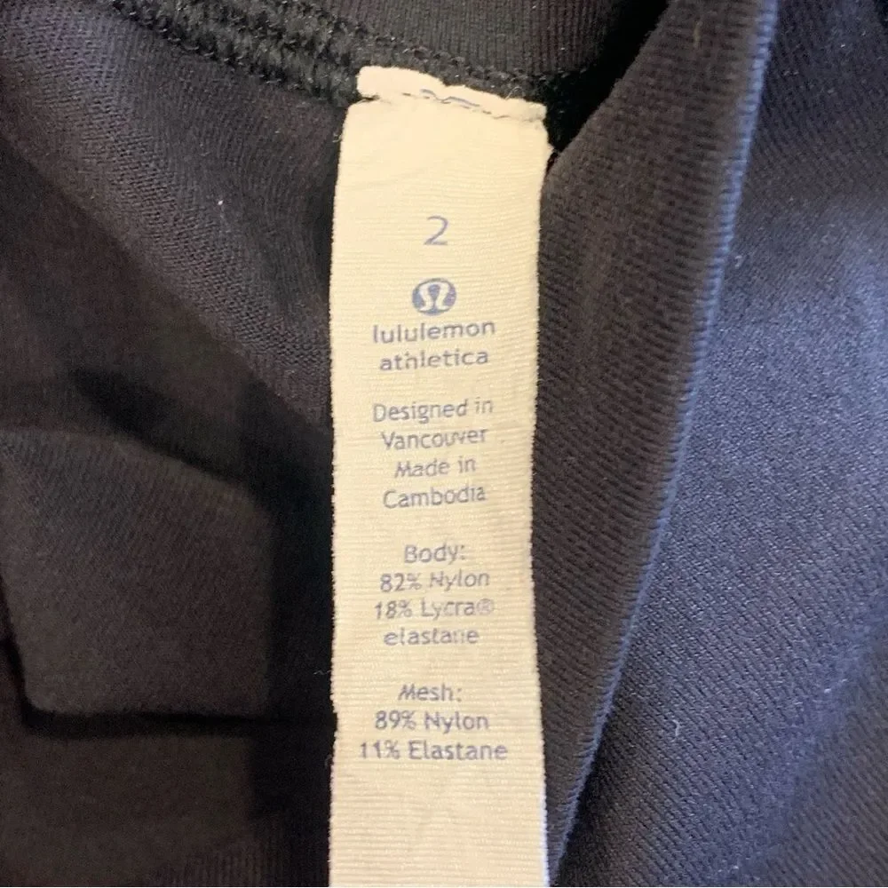 Lululemon Wunder Under High-Rise Tight *Mix & Mesh 31” Black Size 2